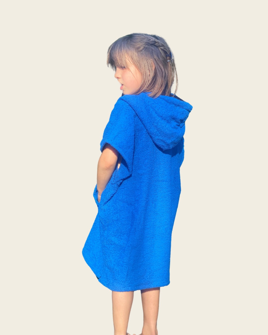 Poncho de Toalla - Azul - Talla 6