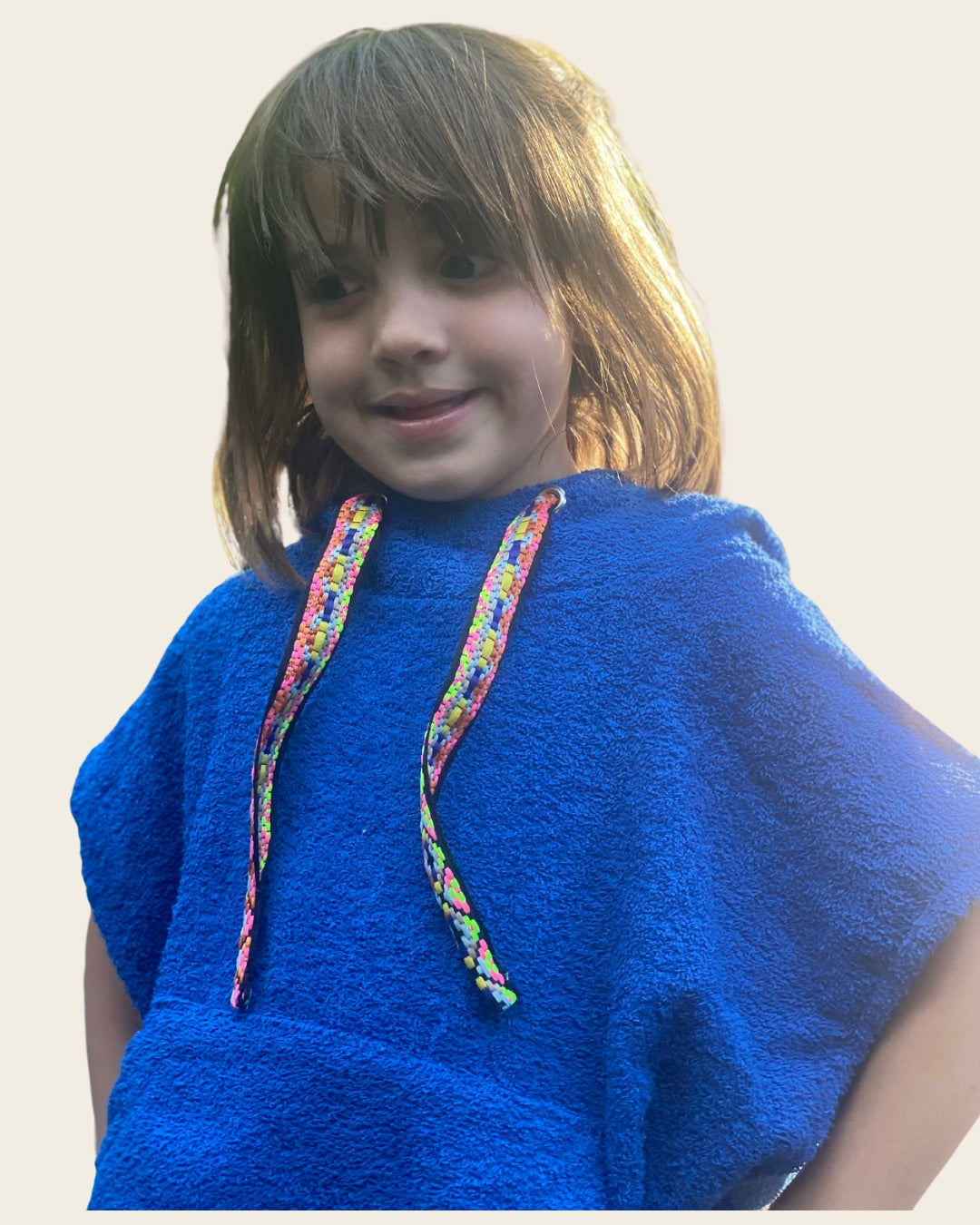 Poncho de Toalla - Azul - Talla 6