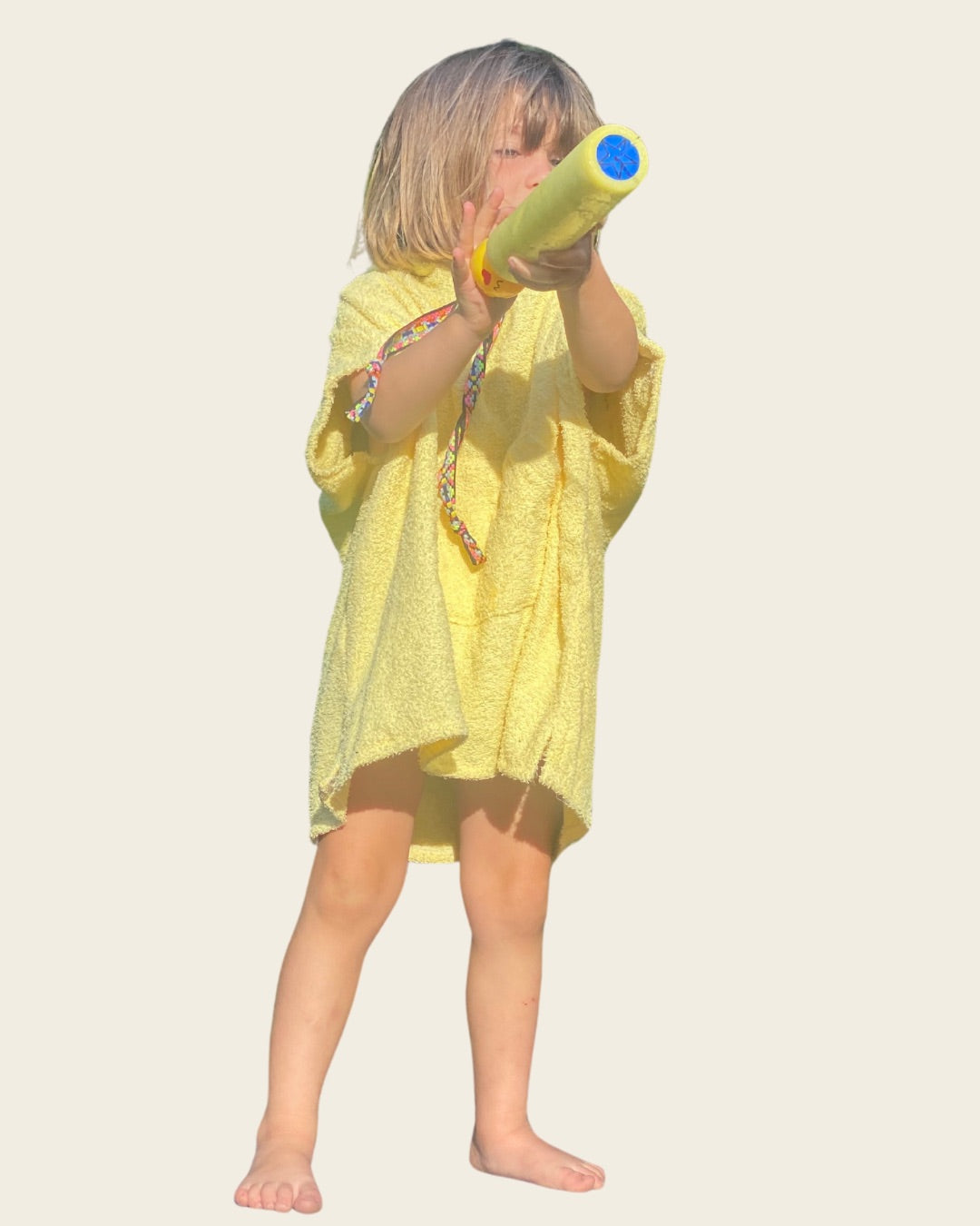 Poncho de Toalla  - Amarillo - Talla 4