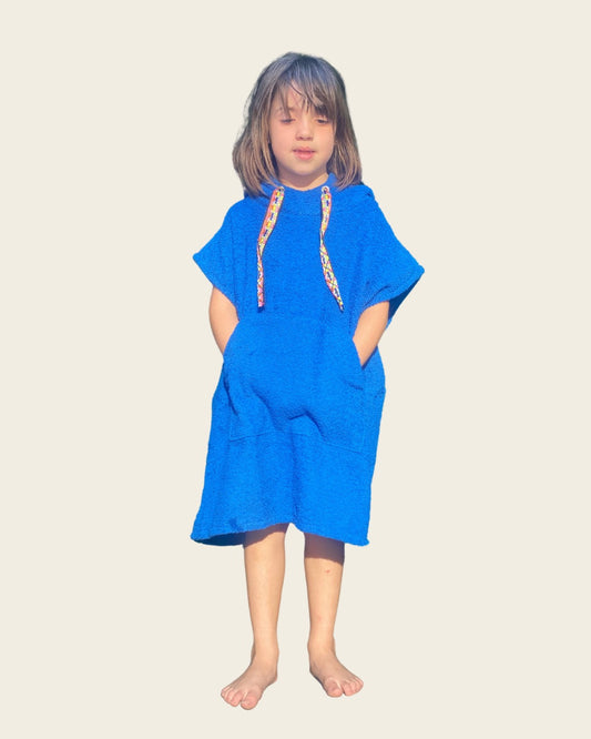 Poncho de Toalla - Azul - Talla 6